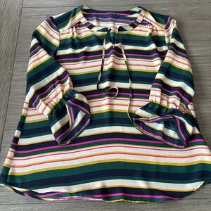 Vintage Striped Multicolor Women's Blouse - M/L